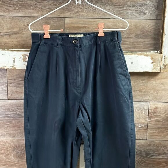 L.L.Bean Original Fit Ladies Size 10 Reg Black or possibly dark navyCotton Pants - Picture 2 of 7